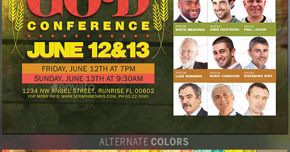 Box men conference flyer template preview