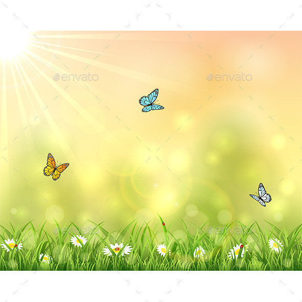 Nature 20background 20with 20three 20butterflies 201