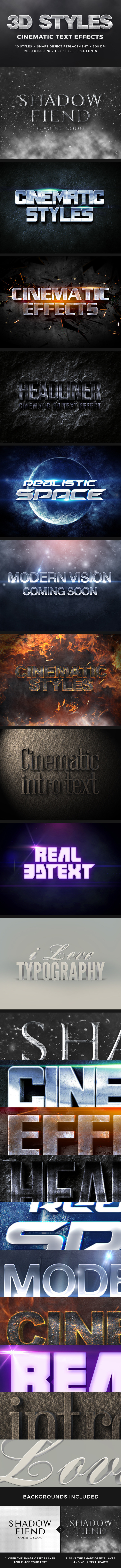 3d cinematic text effects