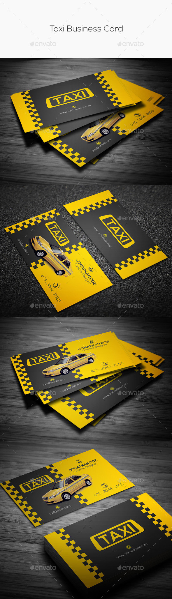 Taxi business card preview