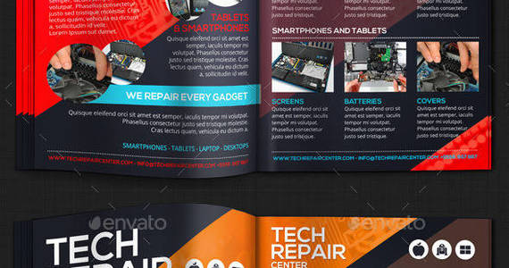 Box tech repair center magazine ad showcase