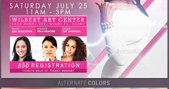 Box women of virtue conference flyer template preview