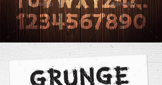 Box grunge font 590