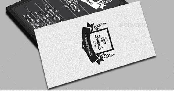 Box retro style business card preview