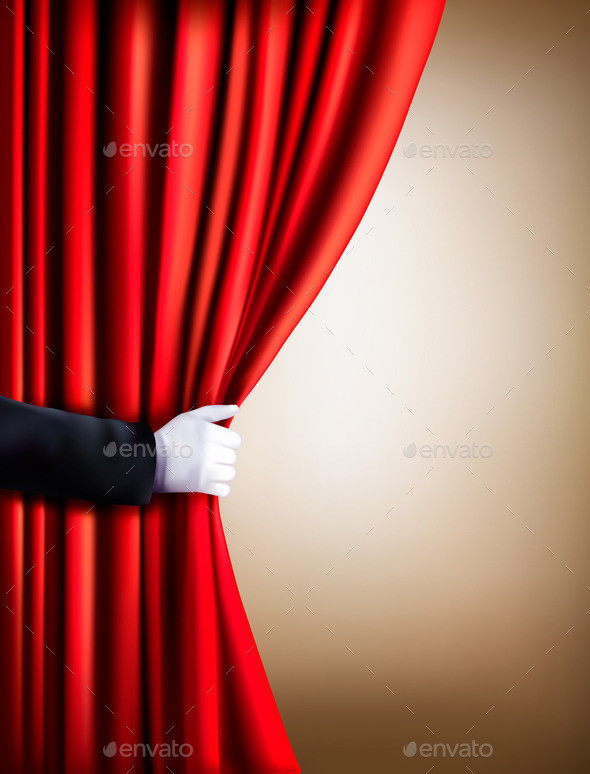 01 background with red curtain and hand t