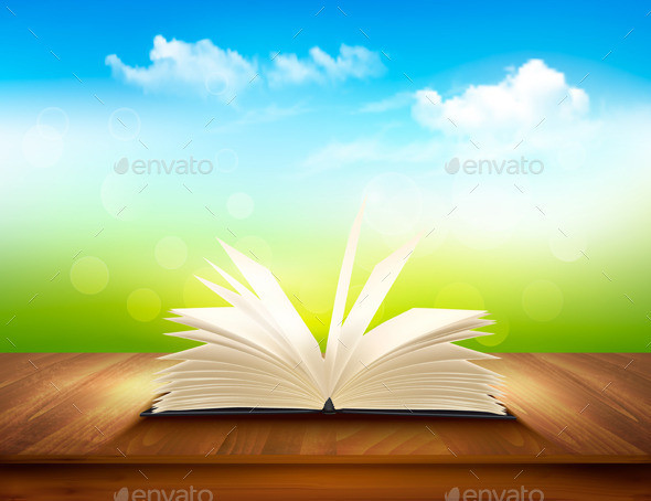 01 background with open book and blue sky1 t