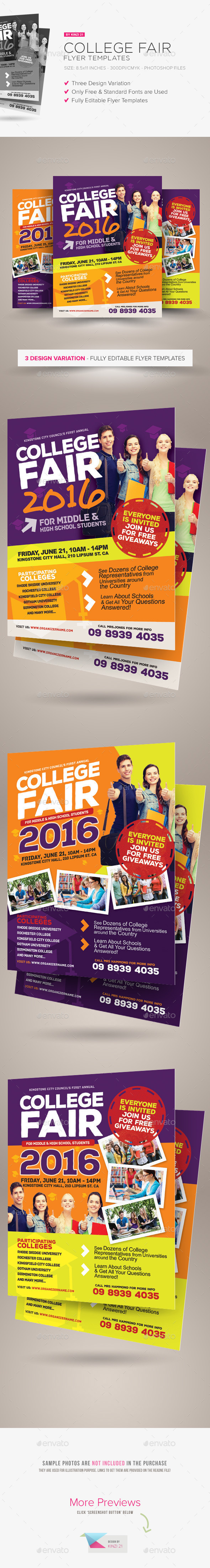 Graphic river college fair flyer templates kinzi21
