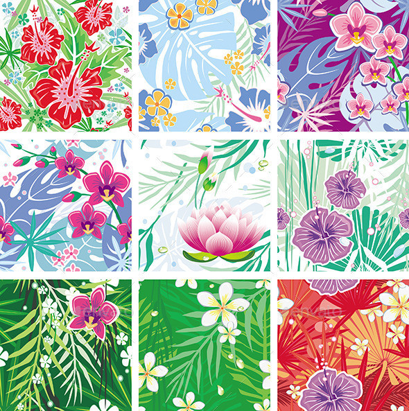 Set 20of 20seamless 20floral 20pattern preview