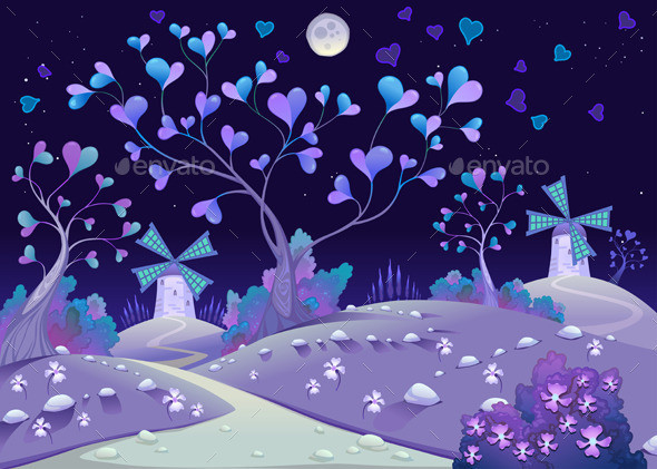 01 romantic landscape night