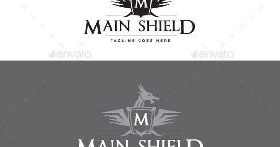 Box main shield logo template