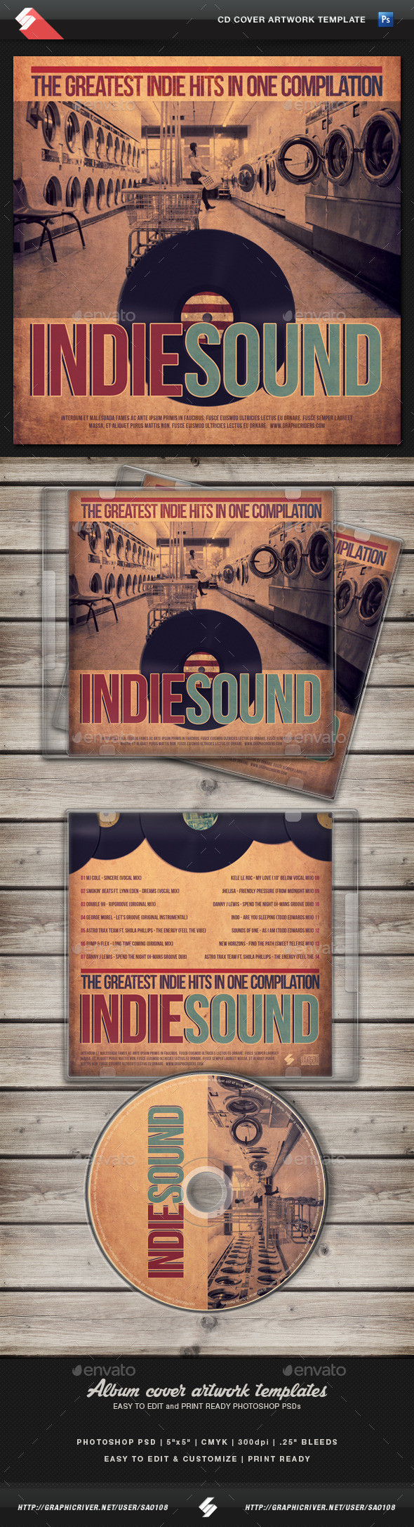 Indiesound03 cd cover template preview