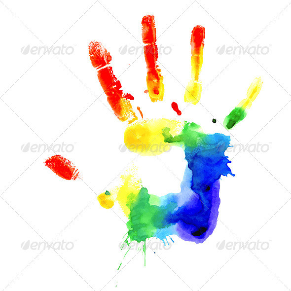 Colored traces hand 03 01 590