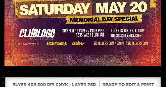 Box memorial day flyer preview