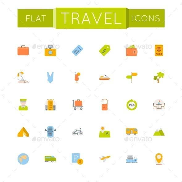 Vector 20flat 20travel 20icons