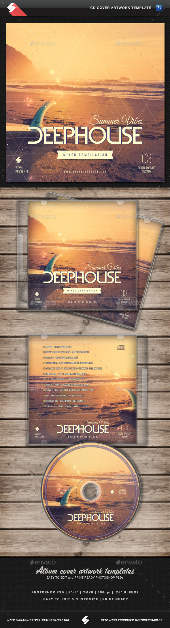 Summervibes03 cd cover template preview