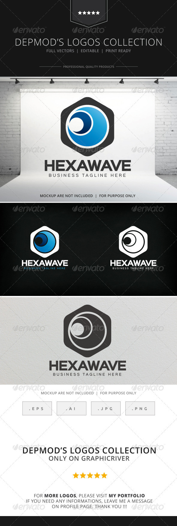 Hexa wave logo