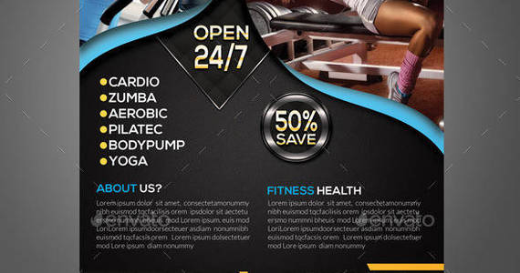 Box fitness flyer preview