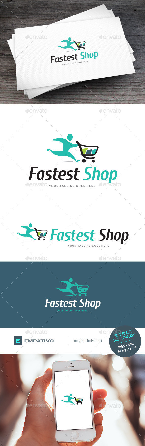 Fastest shop logo template