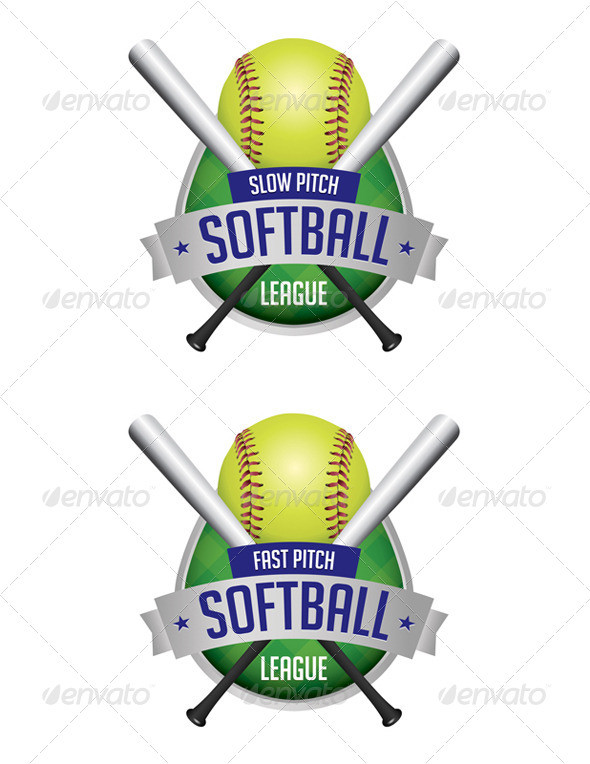 Softball league emblems