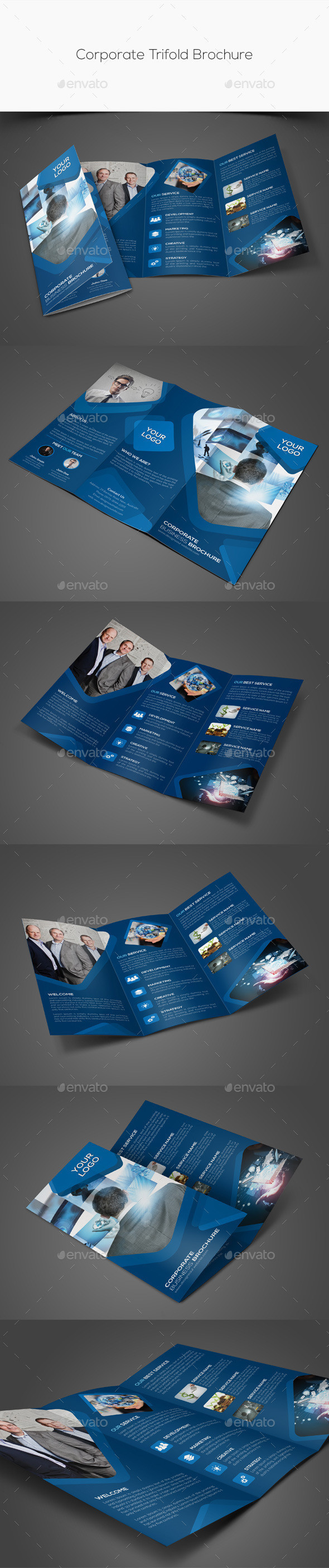 Corporate trifold brochure preview