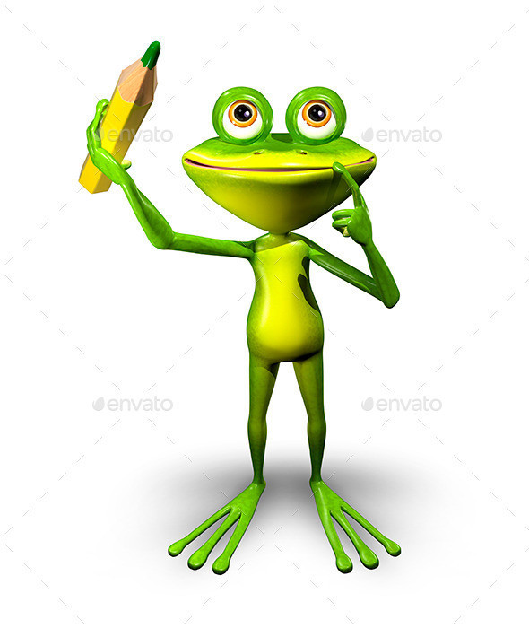 1 frog 20with 20pencil