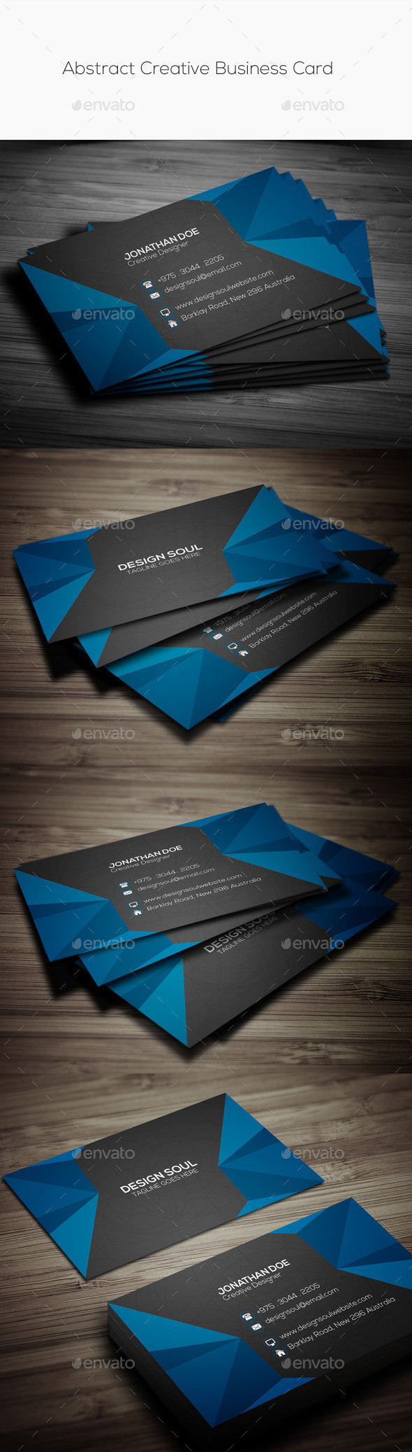 Abstract creative business card preview