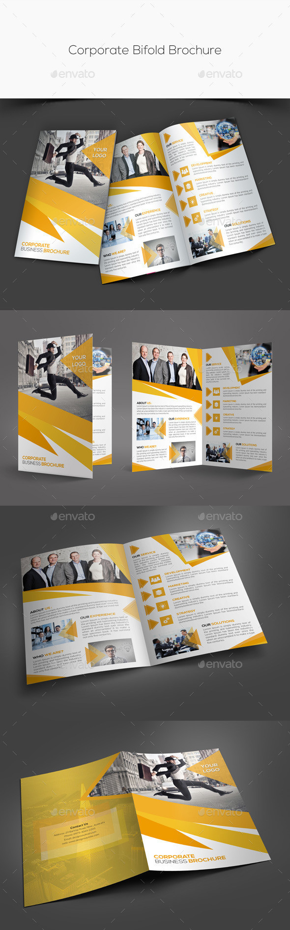 Corporate bifold brochure preview