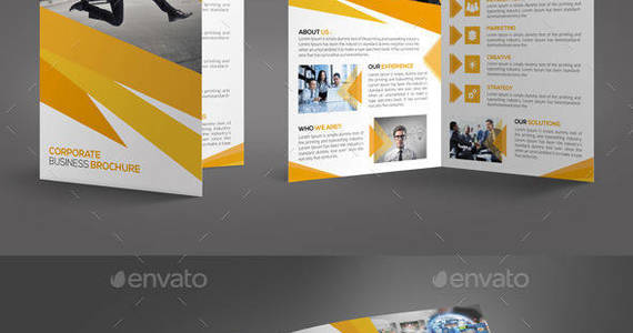 Box corporate bifold brochure preview