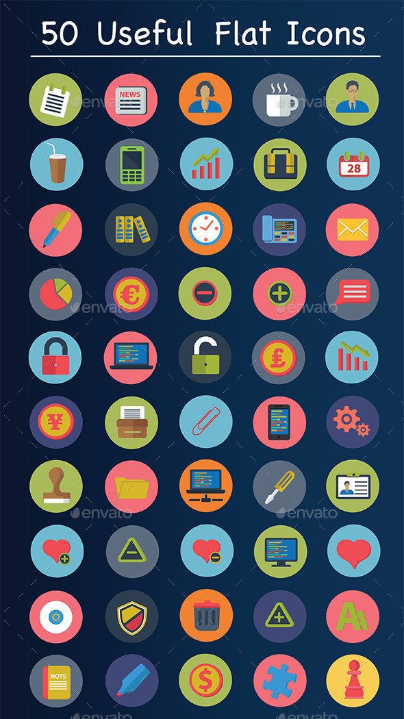 Preview 2050 20useful 20flat 20icons
