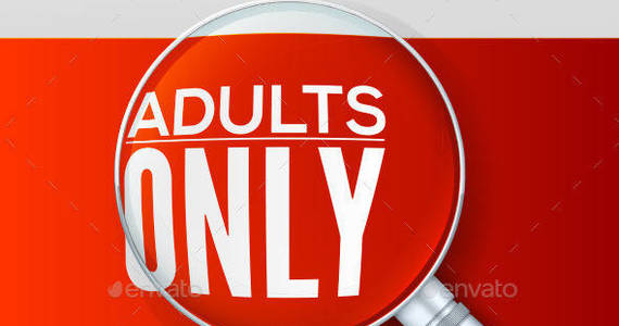 Box adults only banner with magnifying glass previw