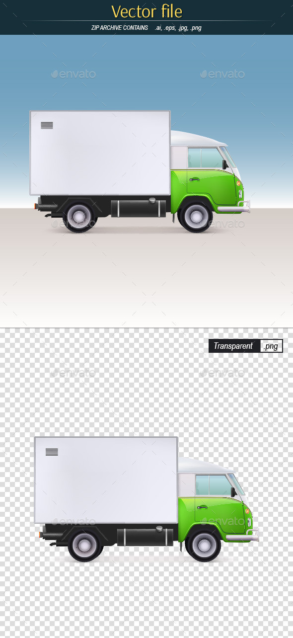 Cargo truck delivery preview