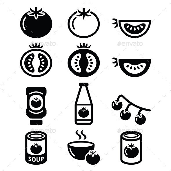 Tomato icons set prev