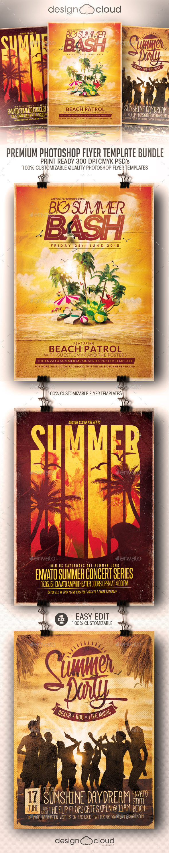 Preview super summer flyer template bundle vol 01
