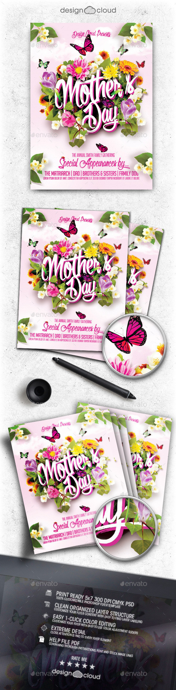 Preview mothers day flyer template