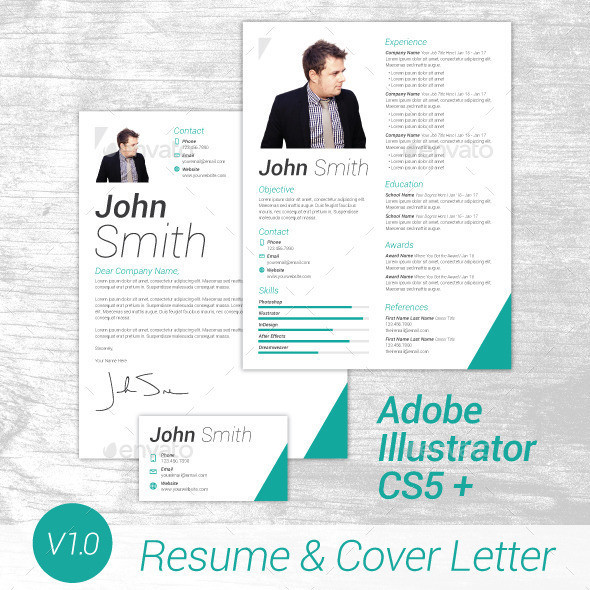 Creative professional resume and coverletter v1.0 preview