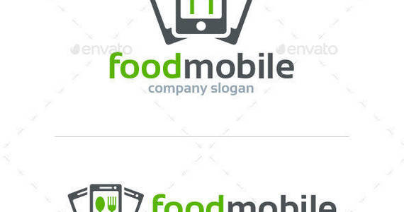 Box food mobile logo template