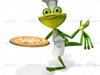 Thumb 3 frog 20chef 20with 20pizza 3
