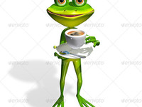 Thumb 3 frog 20with 20a 20cup 20of 20coffee
