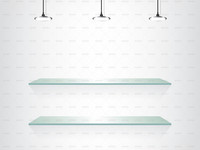 Thumb glass 20shelves 20with 20spot 20light