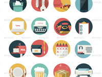 Thumb office business icons