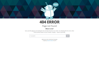 Thumb orb screen 404 error page