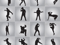 Thumb hip hop dancer silhouettes preview