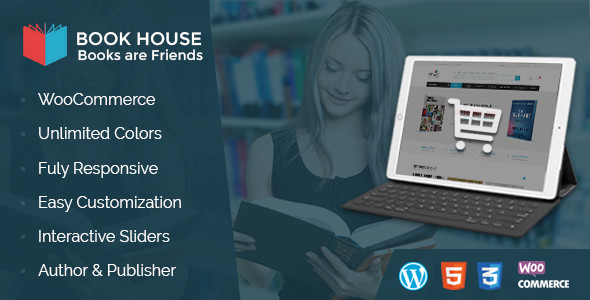 Wp bookhouse theme preview.  large preview