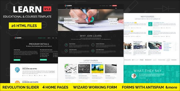 01 learn courses educational template.  large preview