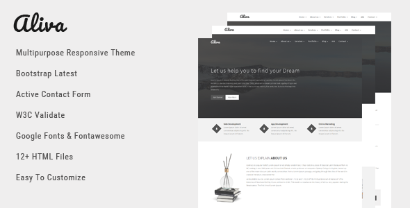 01 aliva theme preview.  large preview