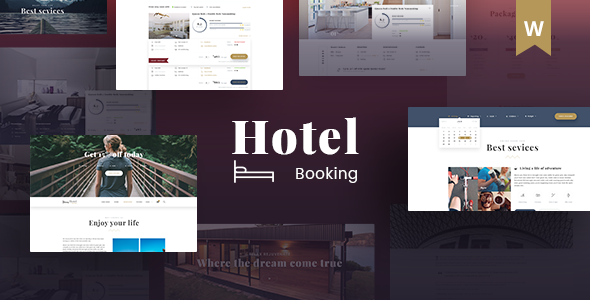 Hotel booking wp preview.  large preview