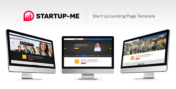 01 startup me landing page preview.  large preview