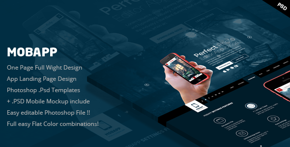 01 mobap one page app landing page.  large preview