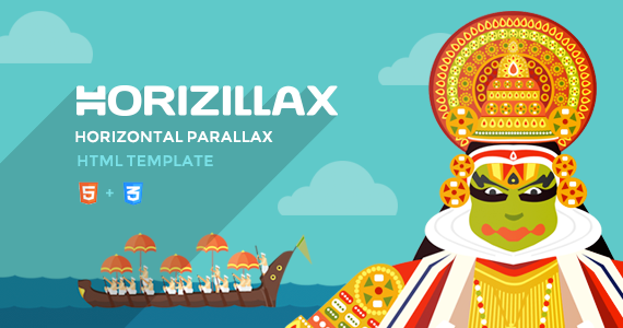 Box horizontal parallax html template.  large preview