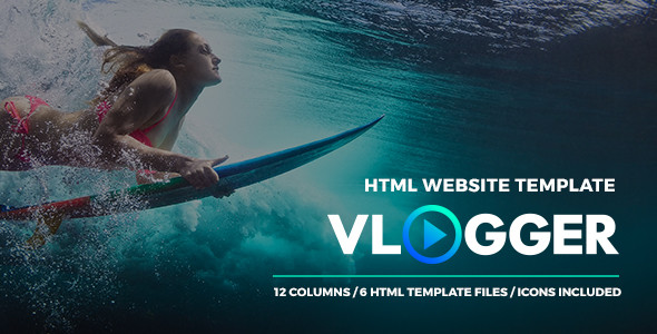 00 vlogger themeforest preview html template.  large preview